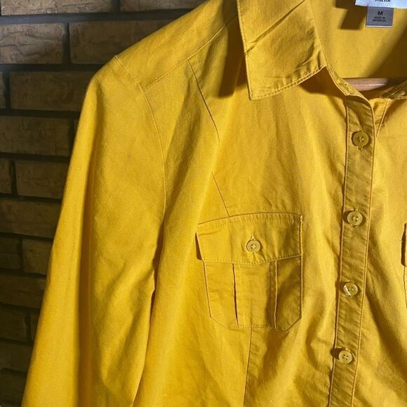‎Worthington yellow button down shirt - Picture 2 of 7